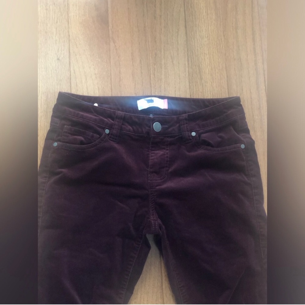 NWOT CABI Burgundy Maroon Wine Vineyard Corduroy Size 4 Skinny Pants Fall Winter - Picture 4 of 10